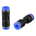 thumbnail image 1 of 8 piezas de conectores de empuje de 4mm o 5/32" conectores de tubo recto azules, 1 of 3