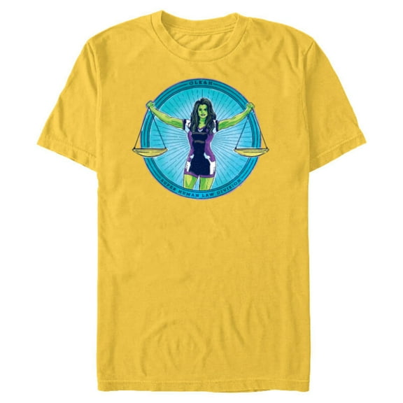 Marvel Studios She-Hulk GLK&H Superhuman Law Division - Short Sleeve Blended T-Shirt for Adults - Customized-Yellow