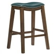 thumbnail image 2 of Homelegance 29" Pub Height Wooden Bar Stool Saddle Seat Barstool, Green Brown, 2 of 7