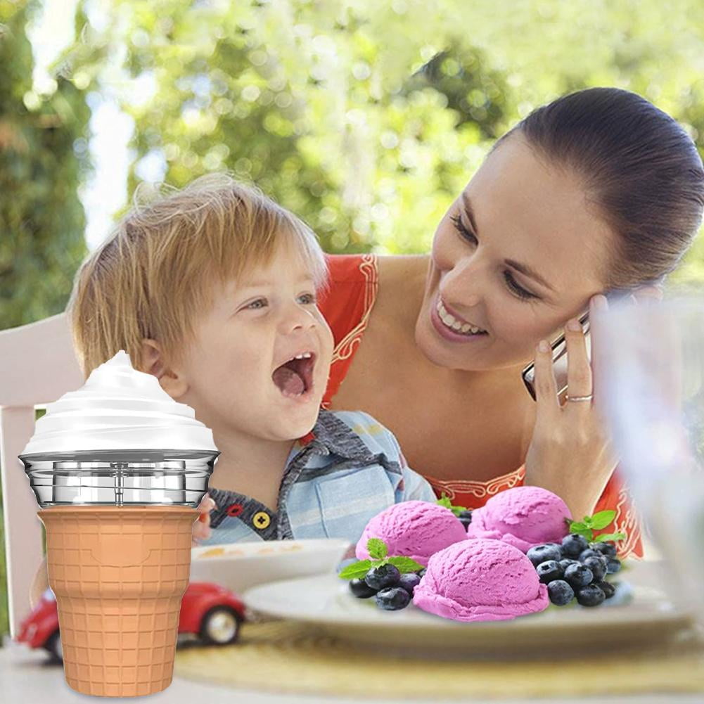 Electric Ice Cream Maker Machines, Homemade DIY Mini Dessert Yogurt Dessert Maker Cup, Mini Kitchen Appliance Tool for Summer Desserts