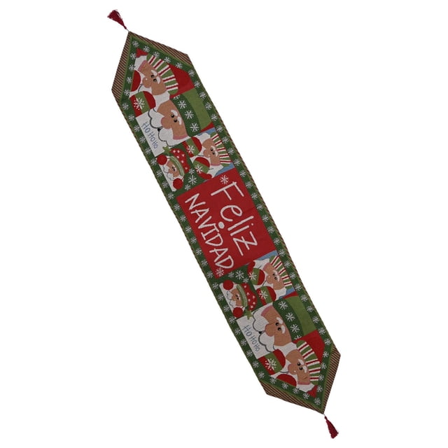 de mesa navideño Decoración de mesa Suministros de decoración navideña navideña de mesa de tela tejida 14 x 70 pulgadas para cocina Gloria Corredor de escritorio