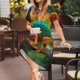 thumbnail image 3 of Easygdp Chameleon para Vestido Transpirable de Mujer, Vestido Suelto de Manga Corta con Pliegues y Bolsillos para el Verano, 3 of 6