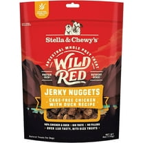 Stella & Chewy's Wild Red Jerky Nuggets Dog Treats Chicken & Duck Recipe, 6 oz. Bag