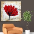 thumbnail image 2 of wall26 Canvas Wall Art Elegant Red Flowers Pictures Home Wall Decorations for Bedroom Living Room Paintings Canvas Prints Framed - 16x16 inches, 2 of 4