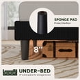 thumbnail image 5 of Einfach Queen Luxury Channel-Tufted Corduroy Velvet Platform Bed Frame with Wingback Headboard, Black, 5 of 10