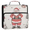 thumbnail image 5 of FORMRS Zipper Binder with Shoulder Strap 2-inch Ring 500 Sheet Capacity File Bag, Beige Christmas Santa, 5 of 5
