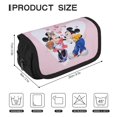 thumbnail image 3 of YIXIGGCCartoon Trousse à Crayons Grande Capacité Motif Mickey Mouse Sac de Rangement à Double Fermeture Éclair avec 2 Compartiments Sac Multifonction Portable Organisateur de Bureau Trousse à Marqueurs JU223-2178, 3 of 8