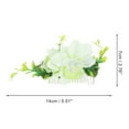 thumbnail image 2 of Unique Bargains 1 Pc Women's Styling Simulated Flowers Hair Clip Comb for Parties Green Polyester Fabric Iron, 2 of 4