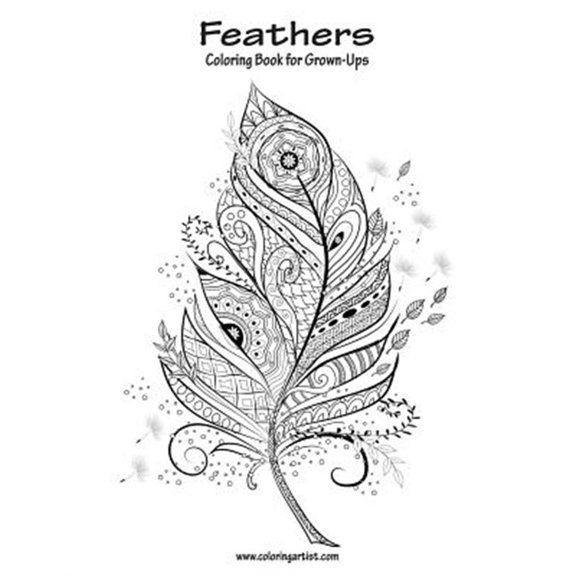 Pre-Owned Feathers Coloring Book for Grown-ups
