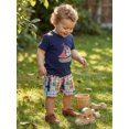 thumbnail image 5 of BemeyourBBs Toddler Baby Boy Summer Outfits Infant Baby Boys Clothes Cute Crayfish Lobster Sailboat Embroidery Short Sleeve T Shirt Tops and Pockets Plaid Shorts Set, 5 of 9
