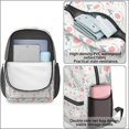 thumbnail image 2 of 17 Inch Lightweight Backpack,PVC Waterproof Oxford Fabric, Ergonomically Designed, with Large Capacity, Wildflower Garden Aesthetic Floral Print, 2 of 4