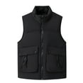 thumbnail image 2 of Ceisia Men's Fashion Stand Collar Zipper Sleeveless Tank with Pockets Casual Outerwear Gift, 2 of 4