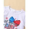 thumbnail image 4 of Genuiskids 2Pcs Summer Toddler Baby Girl 4th of July Clothes American USA Flag Stars and Stripes Sisters Independence Day Outfits, 4 of 9