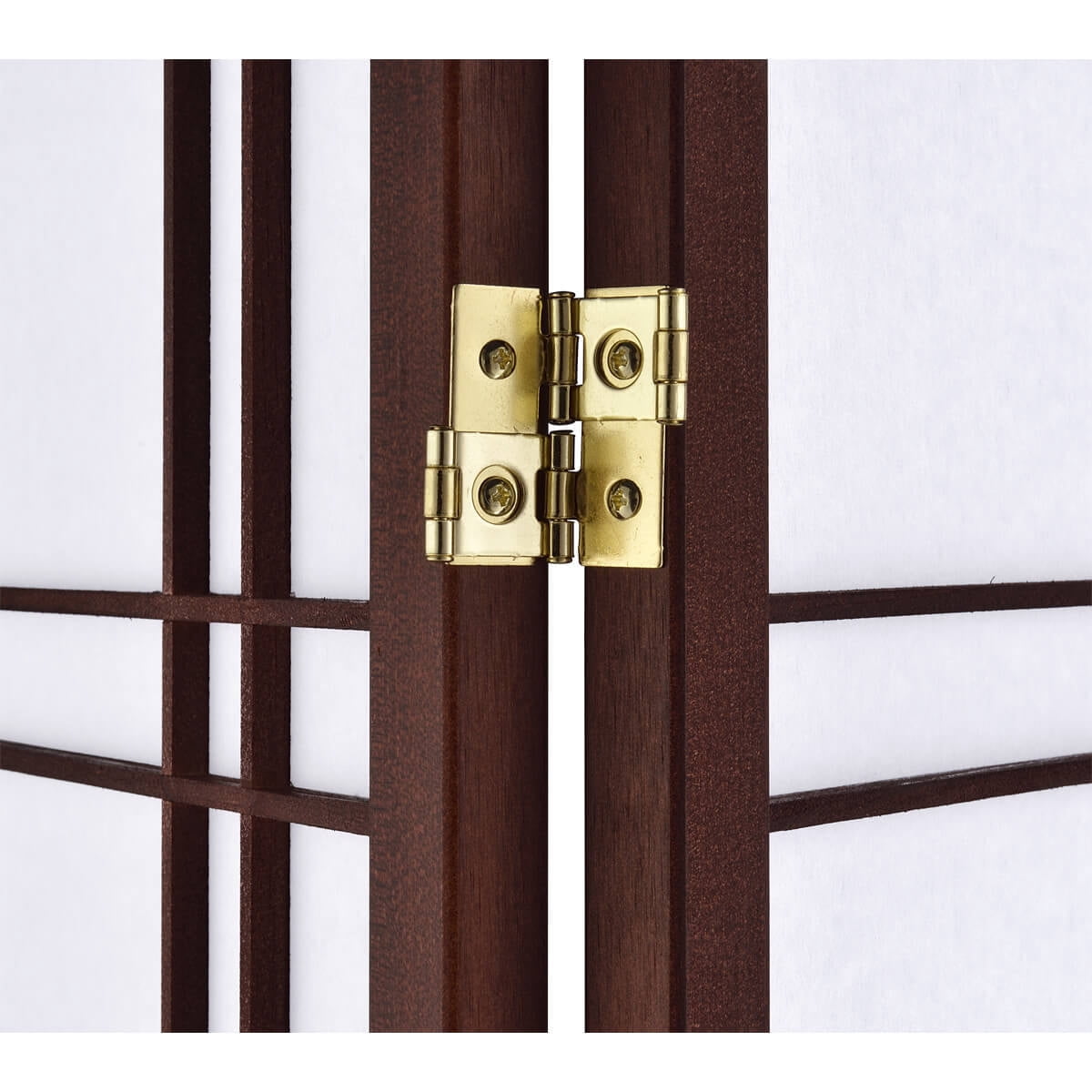 Legacy Decor 5 Panels Room Divider Privacy Screen Lattice Design 5.9 ft Tall x 7.3 ft Wide, Cherry, Freestanding