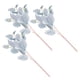 thumbnail image 5 of Ramo de 3 hojas artificiales de eucalipto, relleno de plástico para ramo falso, 5 of 5