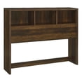 thumbnail image 1 of Pemberly Row Transitional 49" Wood Queen Bookcase Headboard in Dark Pine, 1 of 8