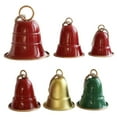 thumbnail image 5 of Dserfhy Rustic Metal Christmas Bell Large Red Green Golden Jingle Bell Christmas Tree Hanging Decor Vintage Handmade Wind Chime for Tree Wreath Door Decor, 5 of 8