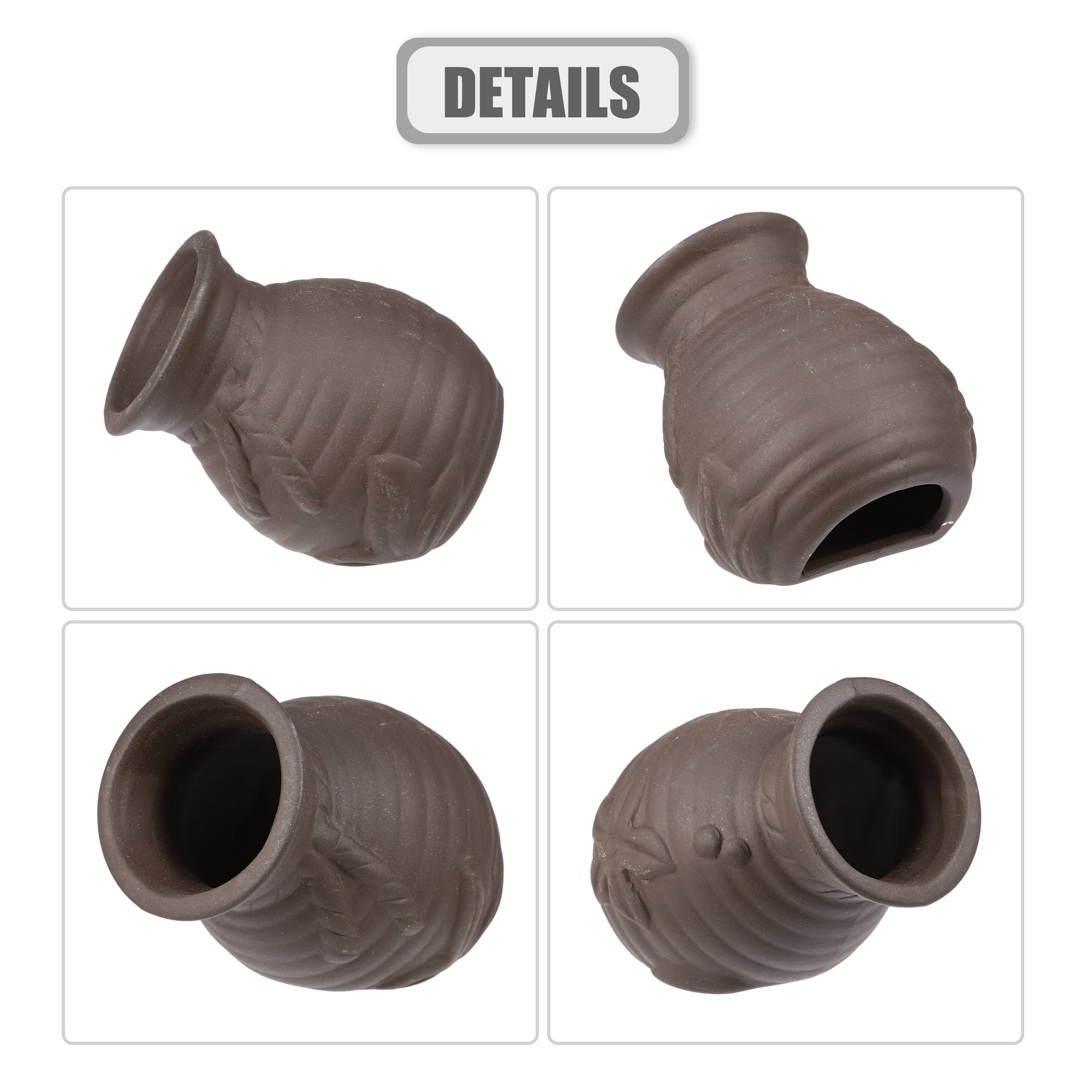 Unique Bargains 3.15x2.76x2.56inch Aquarium Hideaway Rock Cave Resin Fish Tank Decor Brown