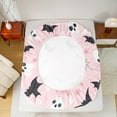 thumbnail image 5 of Manfei Cartoon Ghost Kids Full Size Sheets, Gothic Bat Pumpkin Print Bed Sheets, Cherry Blossoms Floral Sheet Sets, Microfiber Bedroom Decor, 4 Pieces, 5 of 7