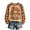 Earthy Yellow-0918, variant on Sunflower Plaid Women Sweatshirt Color Block Patchwork Long Sleeve Graphic Crew Neck Sweatshirts Women Vintage Warm Fall Holiday Women's Pullover Sweaters
