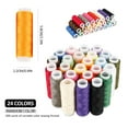 thumbnail image 2 of Spool Sewing Thread Assortment Coil 24 Color 218 Yards Each Polyester Thread Sewing Kit All Purpose Polyester Thread for Hand and Machine Sewing, 2 of 12