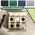 thumbnail image 4 of Daily Mix Store Boîte de Présentation Rétro en Cuir Véritable 6 Compartiments Rangement de Voyage, 4 of 8
