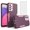 Purple, variant on Phone Case for Samsung Galaxy A23 5G/4G with Tempered Glass Screen Protector Cover and Slim Rugged Hybrid Dual Layer Film Hard Cell Accessories Protective Gaxaly A 23 23A 6.6 Women Men Purple