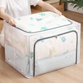 thumbnail image 3 of Large Size Clothes Storage Box Household Transparent Clothing Closet Folding and Finishing Box Dormitory Cabinet Storage Box Basket Organizer Bag, 3 of 8