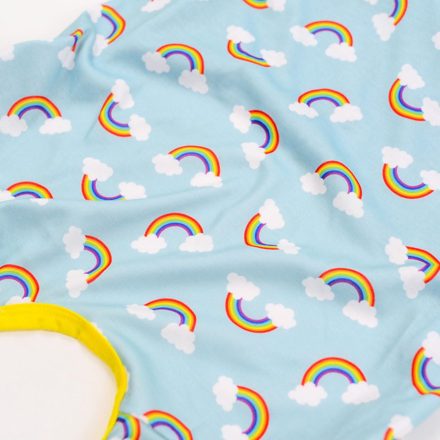 Fetchwear Dog Clothes: Rainbow Jersey Pajamas, Size XS-XL