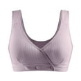 thumbnail image 4 of Xijirk Bras for Women Seamless Soft Cup T Shirt Bra Comfortable Lightweight Support Bra Everyday Underwear Bra for Daily Comfort Wear,Purple,L, 4 of 4