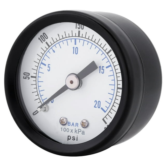 Manomètre, Compteur de Pression d'Eau, Métal à Double Échelle pour Air de Carburant