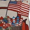 thumbnail image 4 of Jordan Manufacturing 18" x 18" Multicolor American Flag Truck Square Decorative Throw Pillow with Welt, 4 of 5
