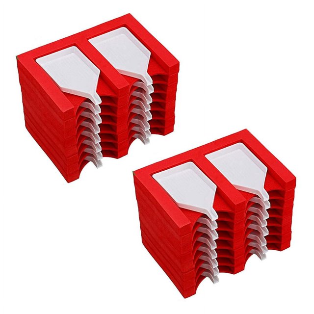2X Organizador de Bandeja de Pintura de Diamante de 16 Ranuras Bandeja de Diamantes Organizador de Kits Rojo