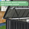 thumbnail image 2 of Sunmthink 3.3’ x 5.6’ Storage Shed Outdoor Metal Trash Can Shed with Lockable Doors and Easy Lift Hinges, Black, 2 of 8