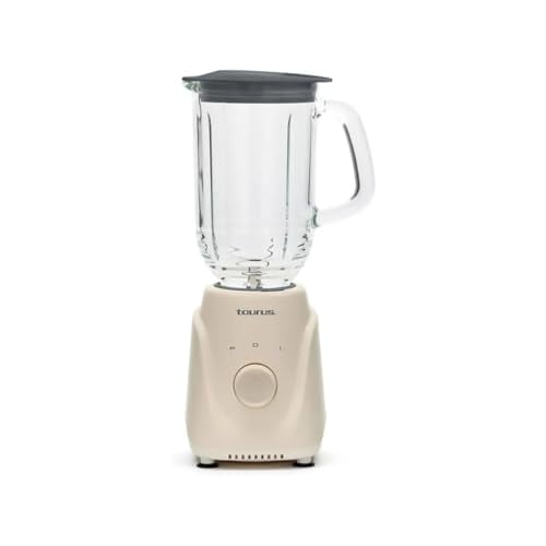 Licuadora de Vaso de Vidrio Taurus Menina Glass Eco 1.25 Litros Color Beige