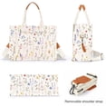 thumbnail image 2 of Gocvo Canvas Tote Bags for Women, Large Multi-Pocket Shoulder Handbag, Crossbody Messenger Bag, Watercolor Flower, 2 of 6