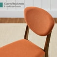 thumbnail image 5 of Best Choice Products 2-Piece Mid-Century Modern Wood & Upholstered Dining Chair Set - Walnut/Burnt Orange, 5 of 8
