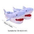 thumbnail image 3 of Hxlamzoo Winter Warm Cotton Slippers with Cute Shark Plush Design - Unisex Couple Indoor Home Slippers, Thermal Lined Thick Sole Non-Slip House Shoes for Women & Men (36-42), 3 of 7