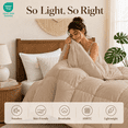 thumbnail image 3 of Unikome Goose Feather Fiber Lightweight Comforter, Duvet Insert with RDS Natural Fill, OEKO-TEX Certified, Box Stitch, 4 Corner Loops, Cal King 108 x 94 in, Ginger Root, 3 of 4