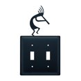 thumbnail image 1 of Village Wrought Iron ESS-56 Housse de Commutateur Kokopelli Double - Noir, 1 of 3