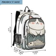 thumbnail image 2 of FORMRS Unisex School Backpack 17" Student Travel Bag with Laptop Compartment, Beige Cute Cat, 2 of 7