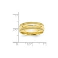 thumbnail image 2 of 10k Yellow Gold Solid Polished 7mm Double Milgrain Comfort-Fit Band Size 7.5 Ring Ring for Women and Men, 2 of 2