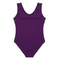 thumbnail image 4 of inhzoy Kids Girls Classic Ballet Dance Dress Sleeveless Gymnastic Yoga Skirted Leotard Dark Purple 12-14, 4 of 6