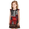 thumbnail image 1 of Fotbe tractor Vestido de Dormir para Niñas de 3 a 10 Años, Mangas Cortas, Estilo Princesa, Pijama Camisón con Mangas Voladas-X-Large, 1 of 6