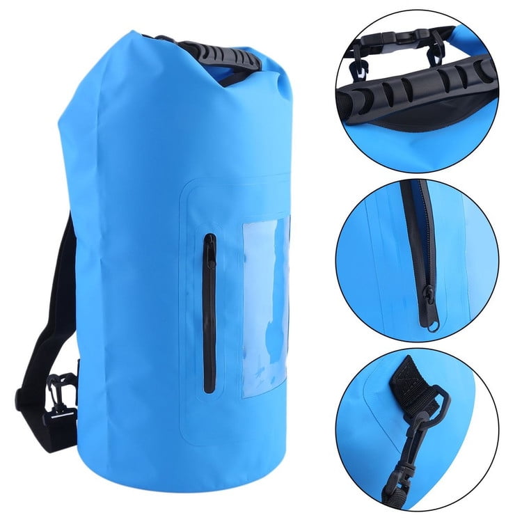 Waterproof Roll Top Duffel Bag With Grab Handle Dry Gear Bag Survival Sack Kit blue 30L by Musiccraz