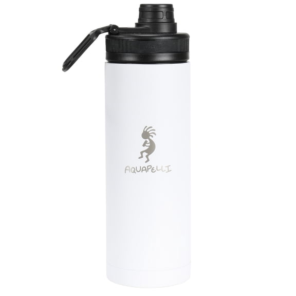 Aquapelli Vacuum Insulated Water Bottle, 18 Ounces, Arctic White