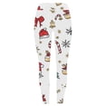 thumbnail image 4 of Yeaiivve Women's Workout Leggings Christmas Cartoon Printed Yoga Pants Comfy High Waisted Skinny Pant Winter Holiday Party Legging White M, 4 of 5