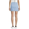 thumbnail image 6 of No Boundaries Juniors Seamed A-Line Mini Denim Skirt, Sizes XS-XXXL, 6 of 6