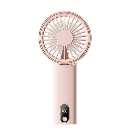 

OUTLOU New Mini Handheld Fan USB Charging Foldable Small Fan Digital Display Desktop Hanging Neck High Speed Fan Home Decor