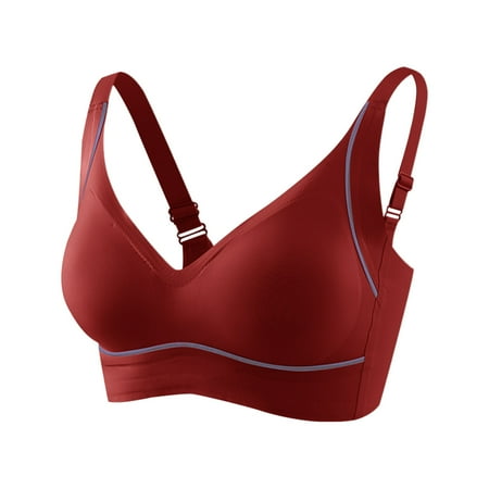 

adviicd Sticky Bras for Women Women s Slightly Lined Lift Great Support Lace Strapless Bra Push Up Red Medium